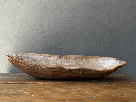 Mesquite Trough Bowl From Guanajuato | Batea Antigua De Mesquite