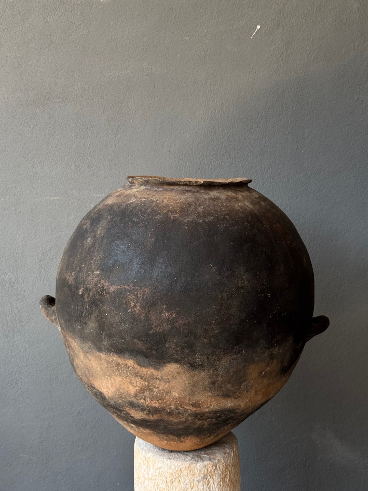 Terracotta Water Jar From Puebla, Early 20th Century / Tinaja Antigua De La Sierra Norte De Puebla