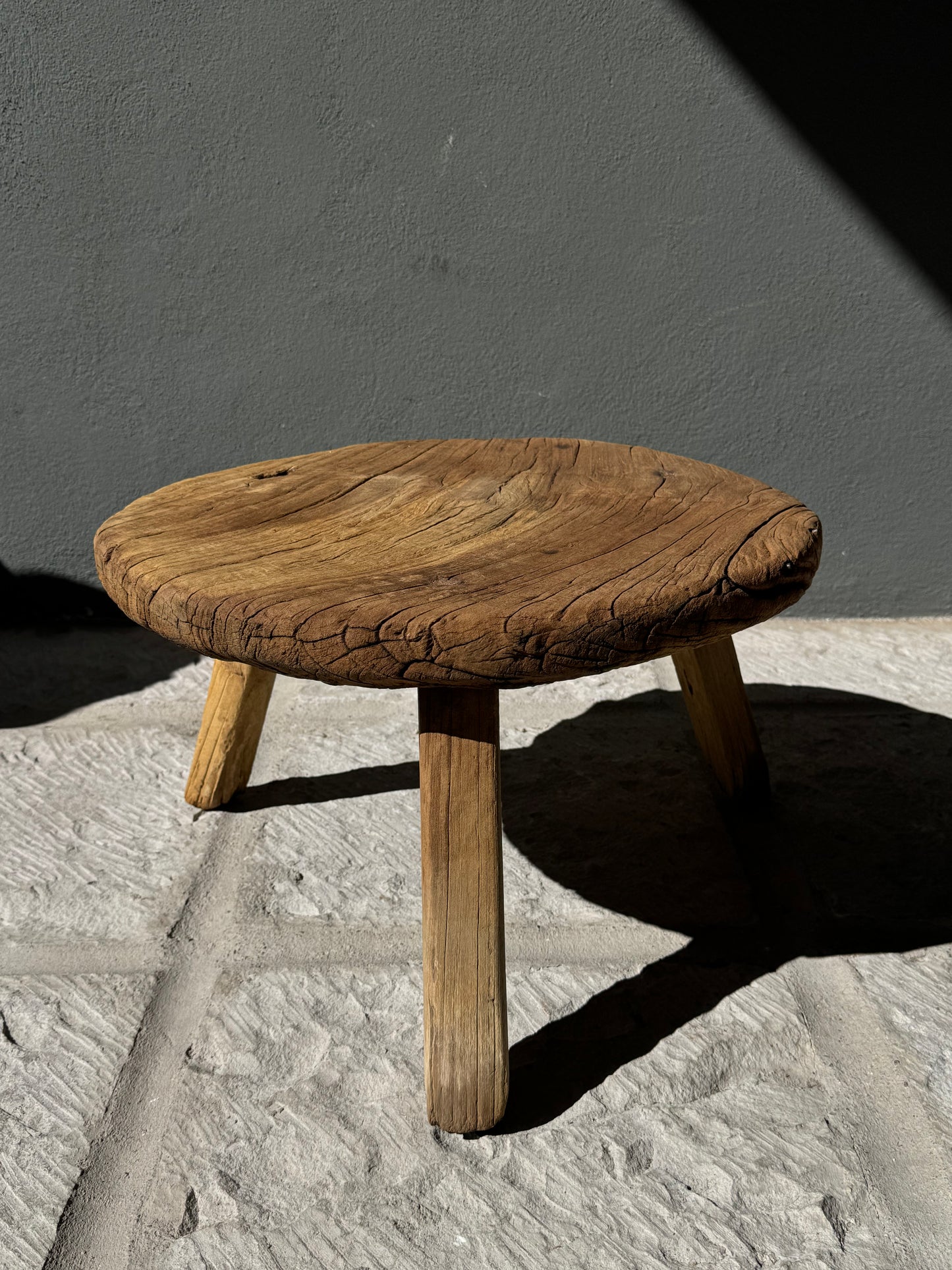 Primitive Cedar Round Table From Central Yucatán