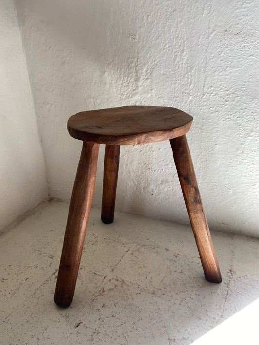 Hand Carved Mesquite Stool / Banco de Mesquite