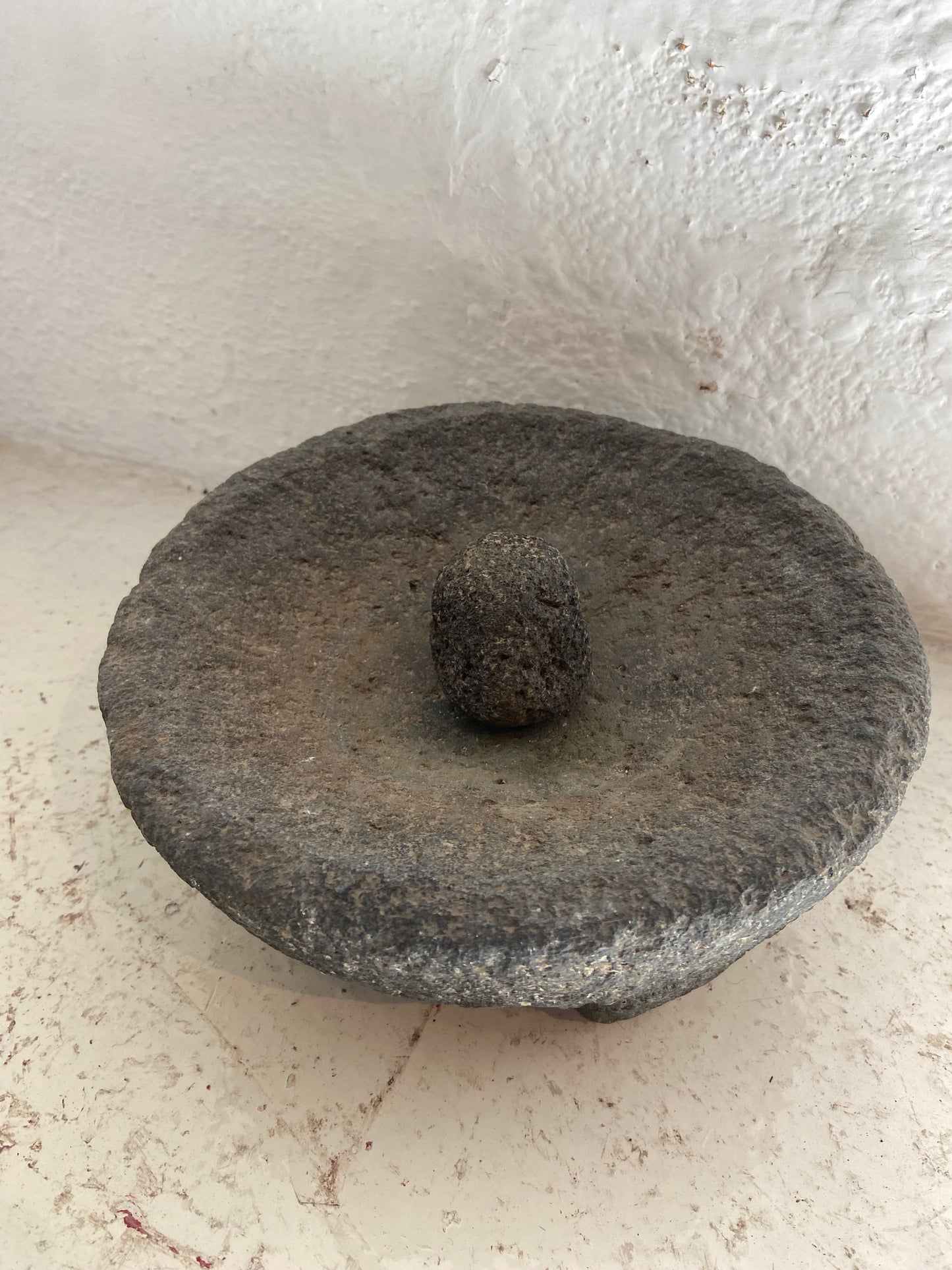 Stone Mortar with Pestle From Guanajuato / Molcajete de piedra