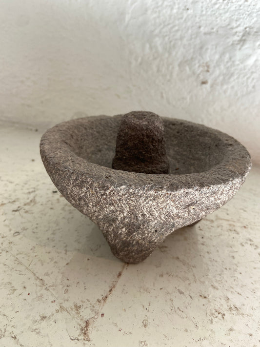 Stone Mortar with Pestle / Molcajete Antiguo